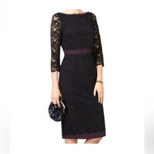 Boden Lace v neck dress size 2R